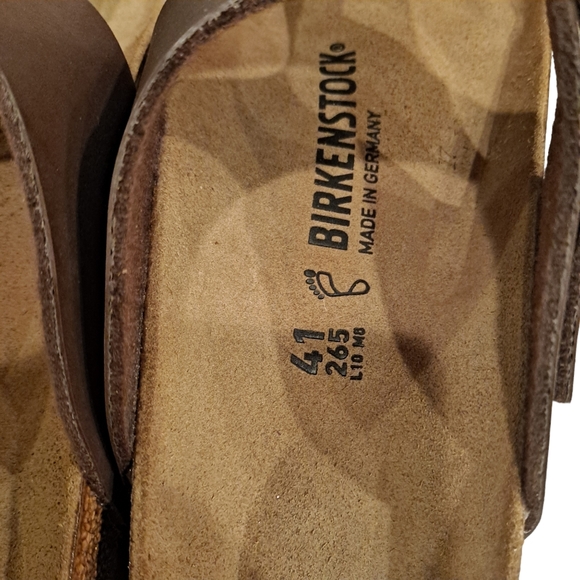 Birkenstock Ramses Dark Brown Birko Flor Thong Sandals Women's sz10 Men'… - Picture 5 of 7